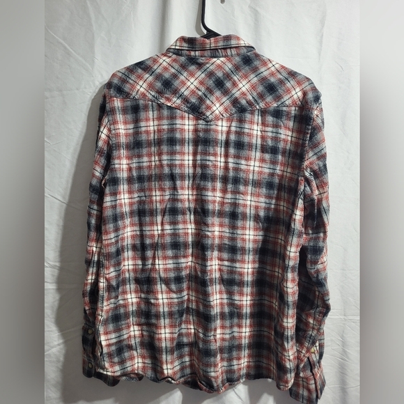 Windriver Red and Gray Plaid Button-Down Shirt, Size Large - Picture 2 of 5